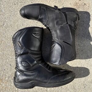 Alpinestars Web Gore-Tex Mens Motorcycle Boots Black Leather Size 45 US 10.5